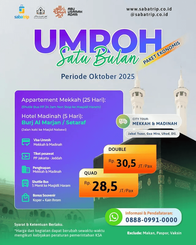 Umroh Satu Bulan Paket Ekonomis